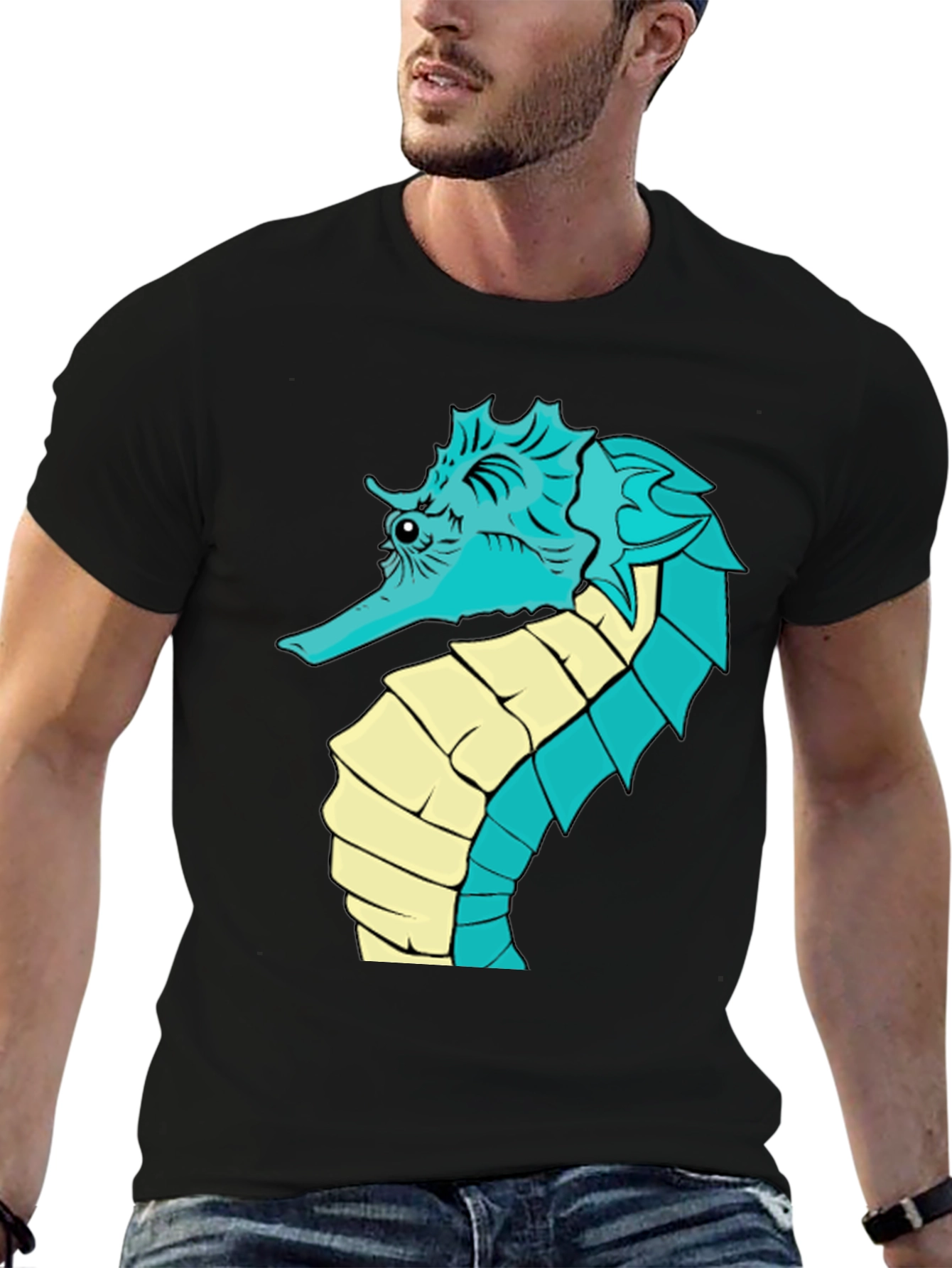 Seahorse Graphic T-Shirt - Unique Sea Creature Tee