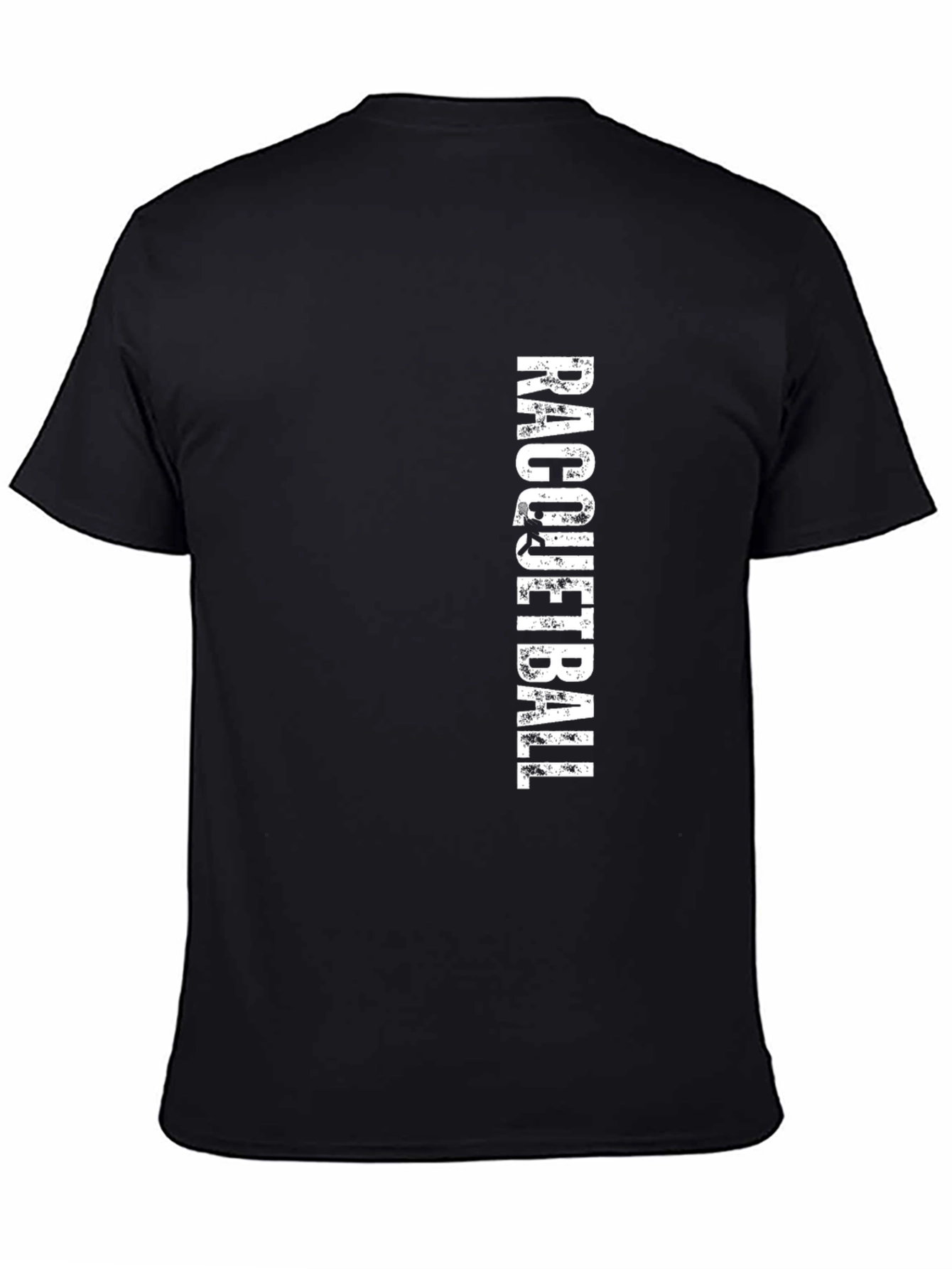 Racquetball Graphic Tee - Black Cotton T-Shirt