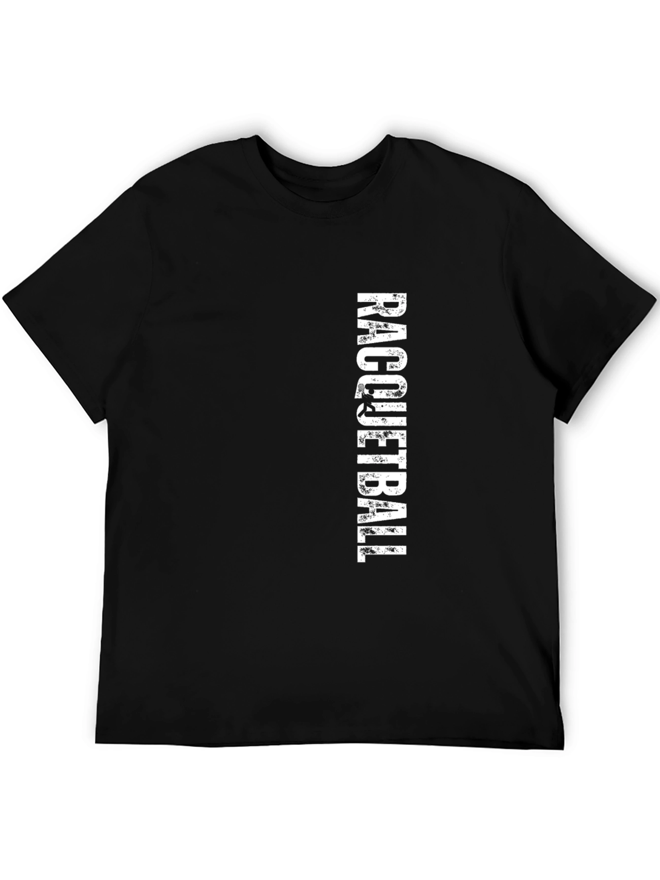 Racquetball Graphic Tee - Black Cotton T-Shirt