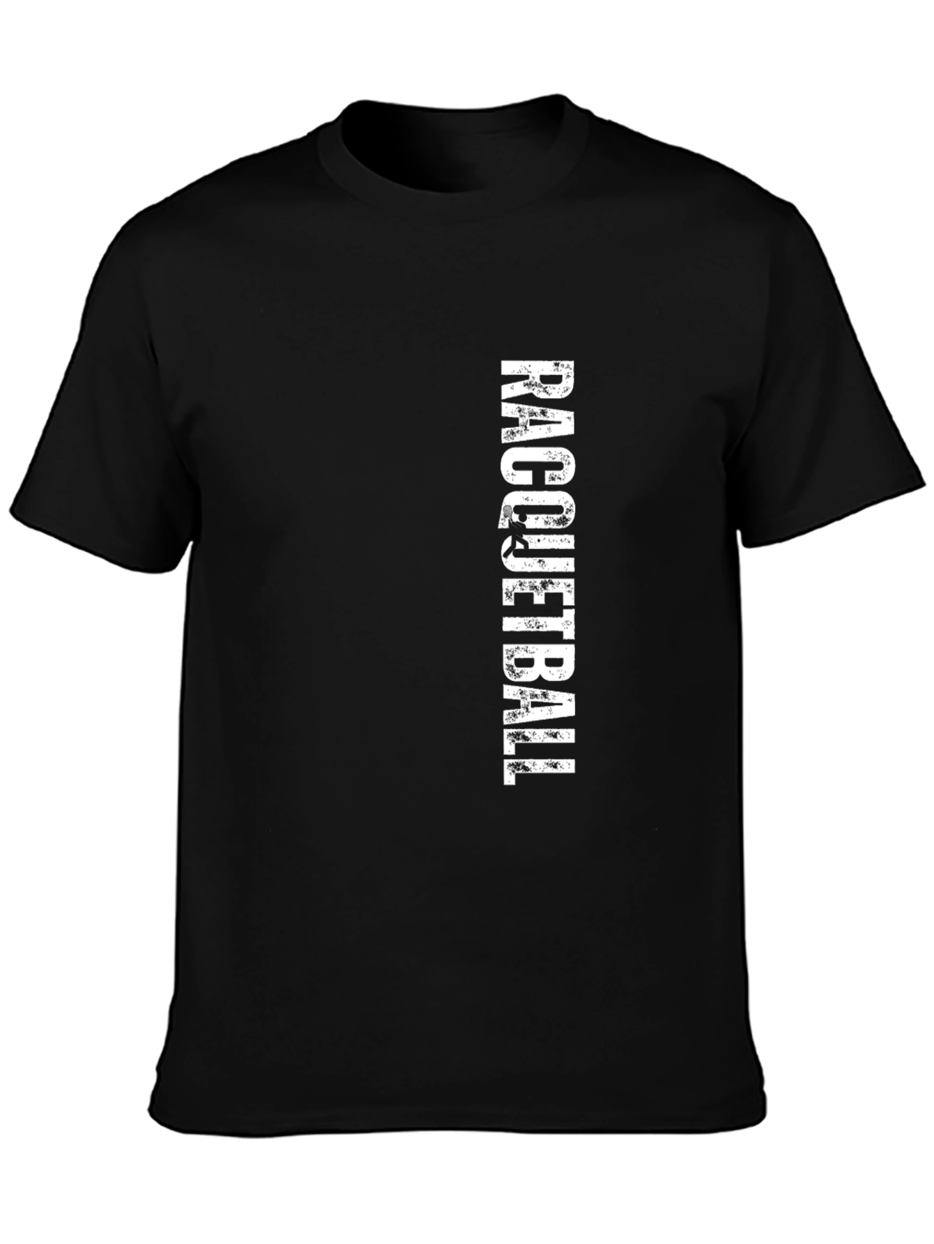 Racquetball Graphic Tee - Black Cotton T-Shirt