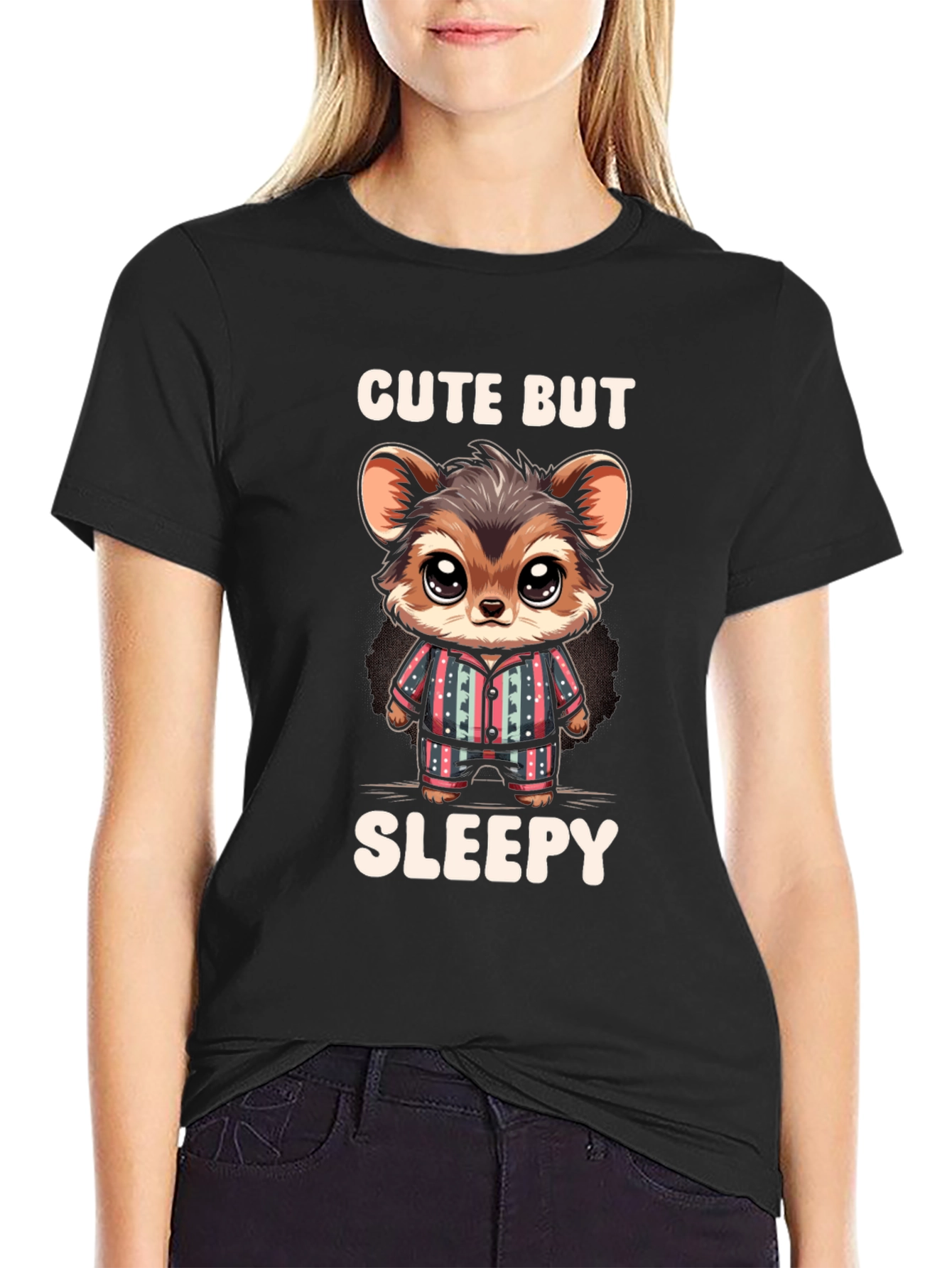 Cute But Sleepy Animal Graphic T-Shirt