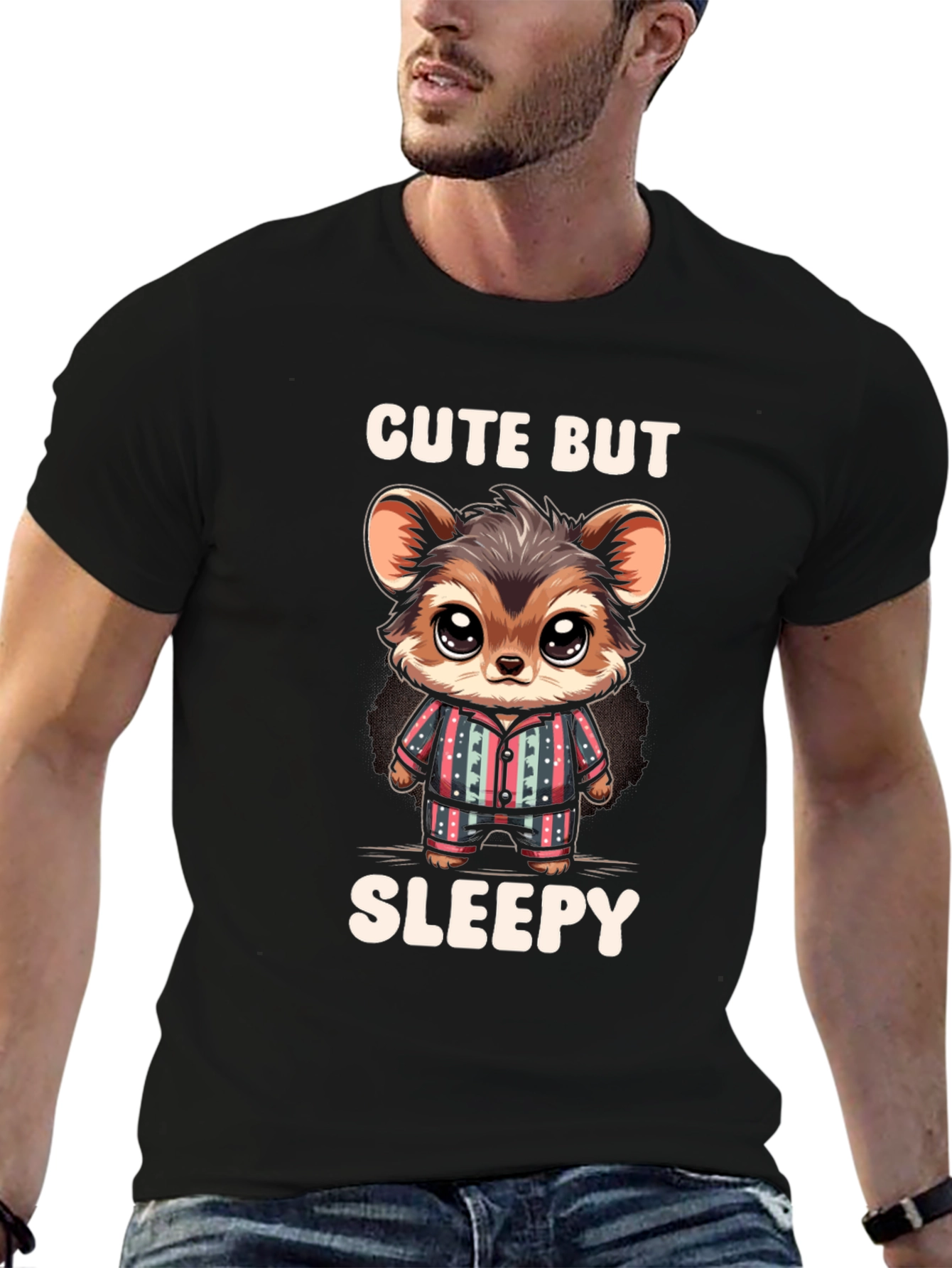 Cute But Sleepy Animal Graphic T-Shirt
