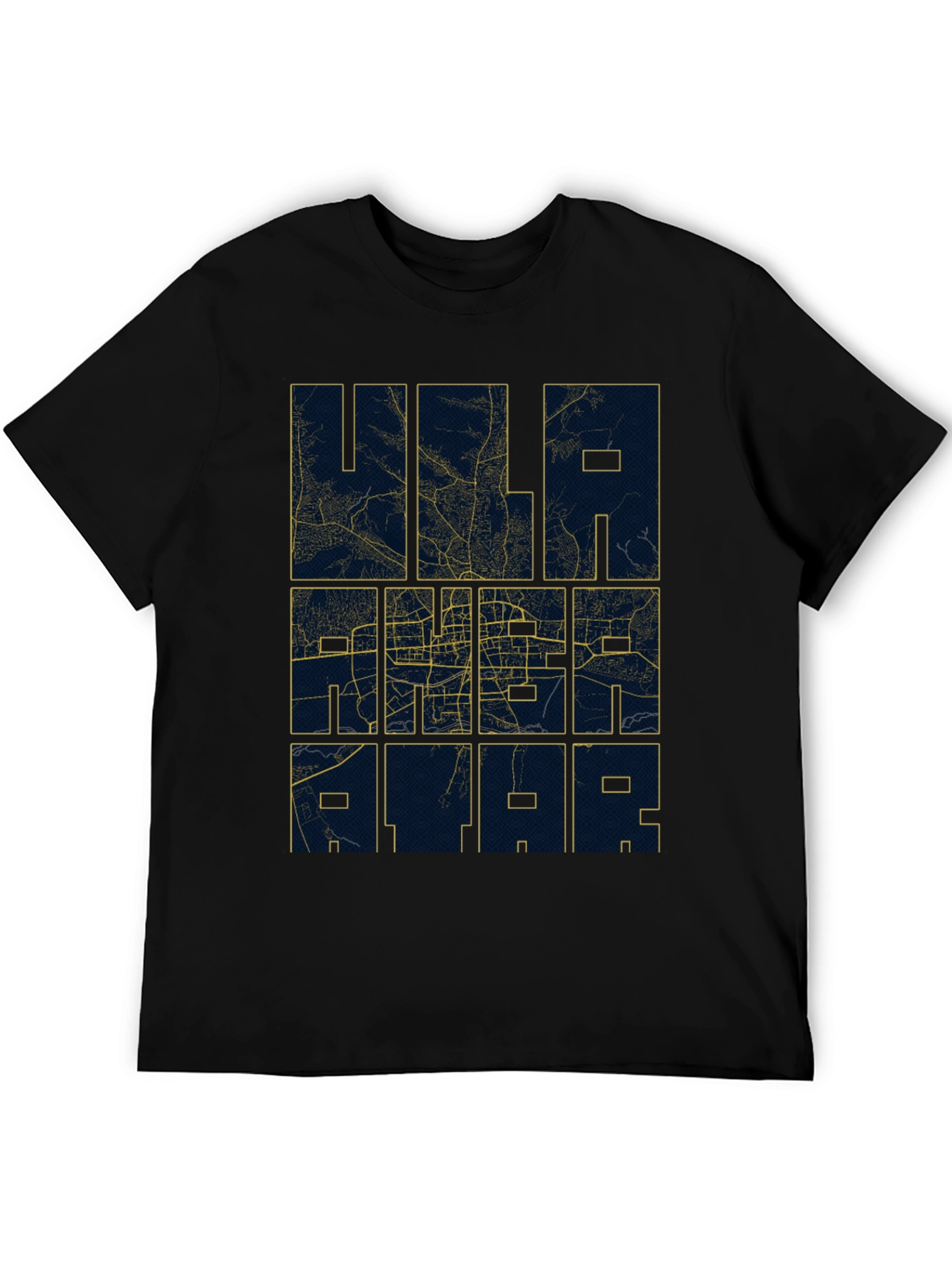 Ulaanbaatar Map T-Shirt - Urban Style
