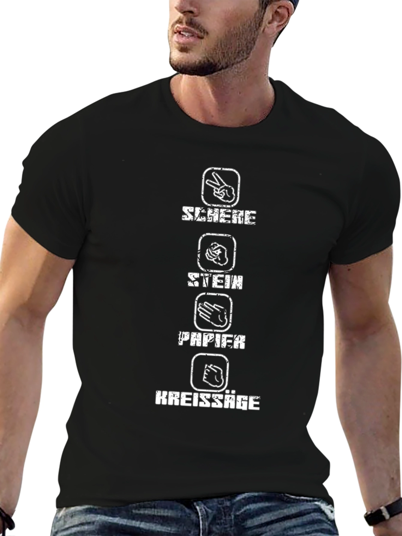 Rock Paper Scissors Chainsaw Funny T-Shirt
