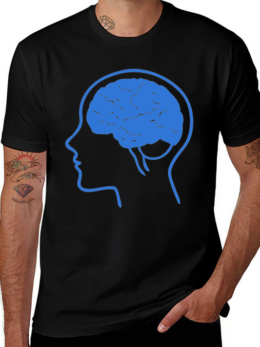 Brain Power T-Shirt - Mens Black Graphic Tee