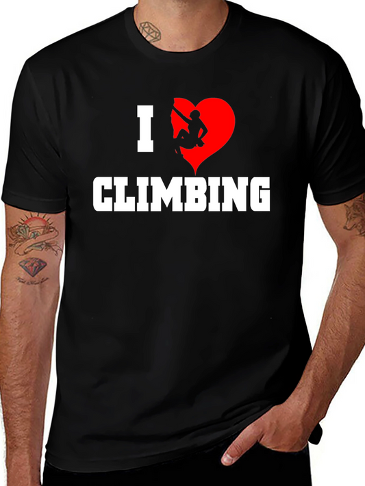 I Heart Climbing Graphic T-Shirt - Rock Climbing Tee