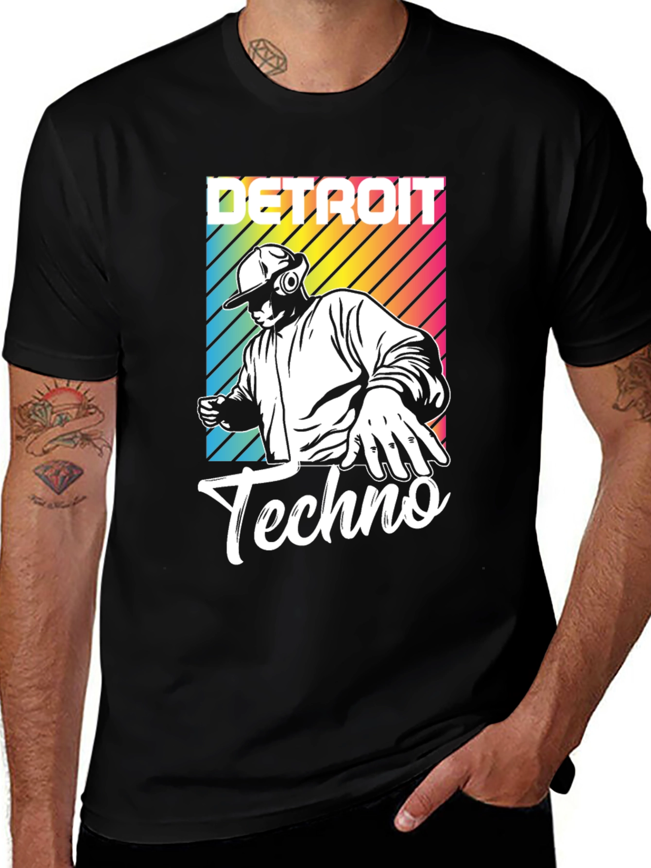 Detroit Techno T-Shirt DJ Design