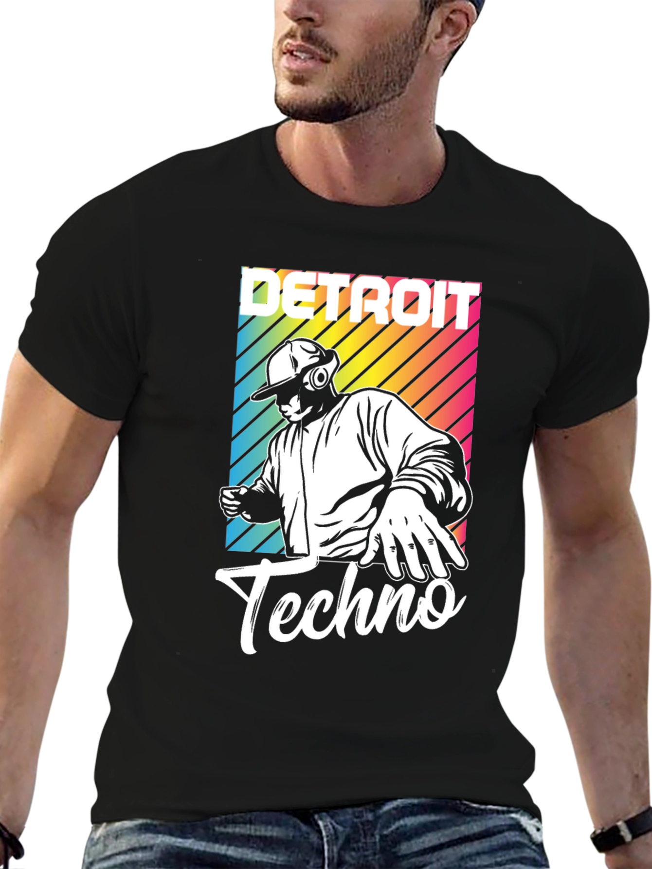 Detroit Techno T-Shirt DJ Design