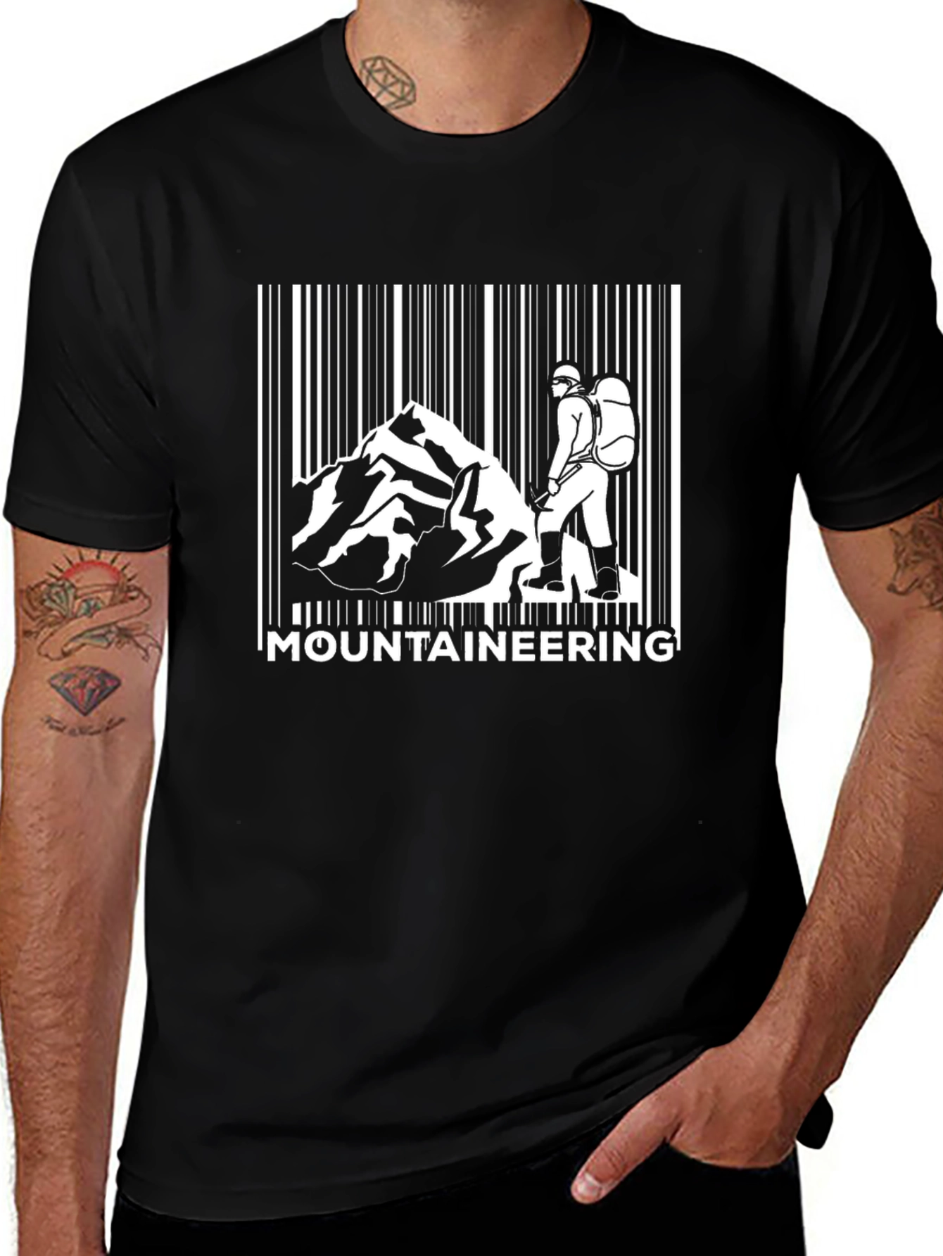 Mountaineering Barcode T-Shirt - Black