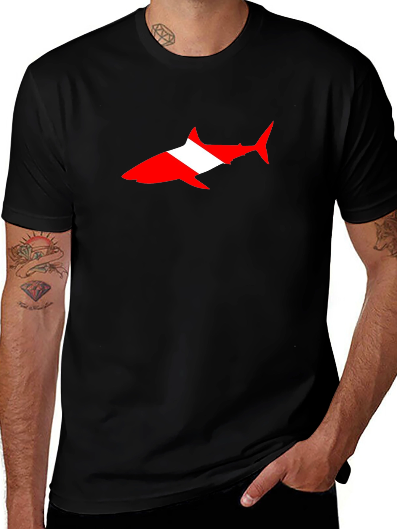 Diver Down Shark T-Shirt - Scuba Diving Tee