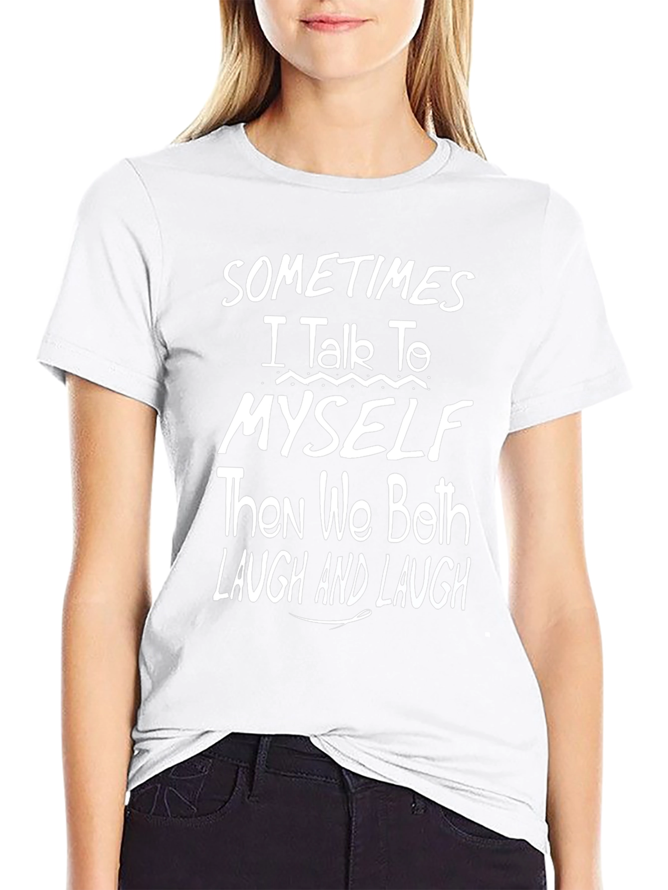Funny I Talk To Myself Black T-Shirt