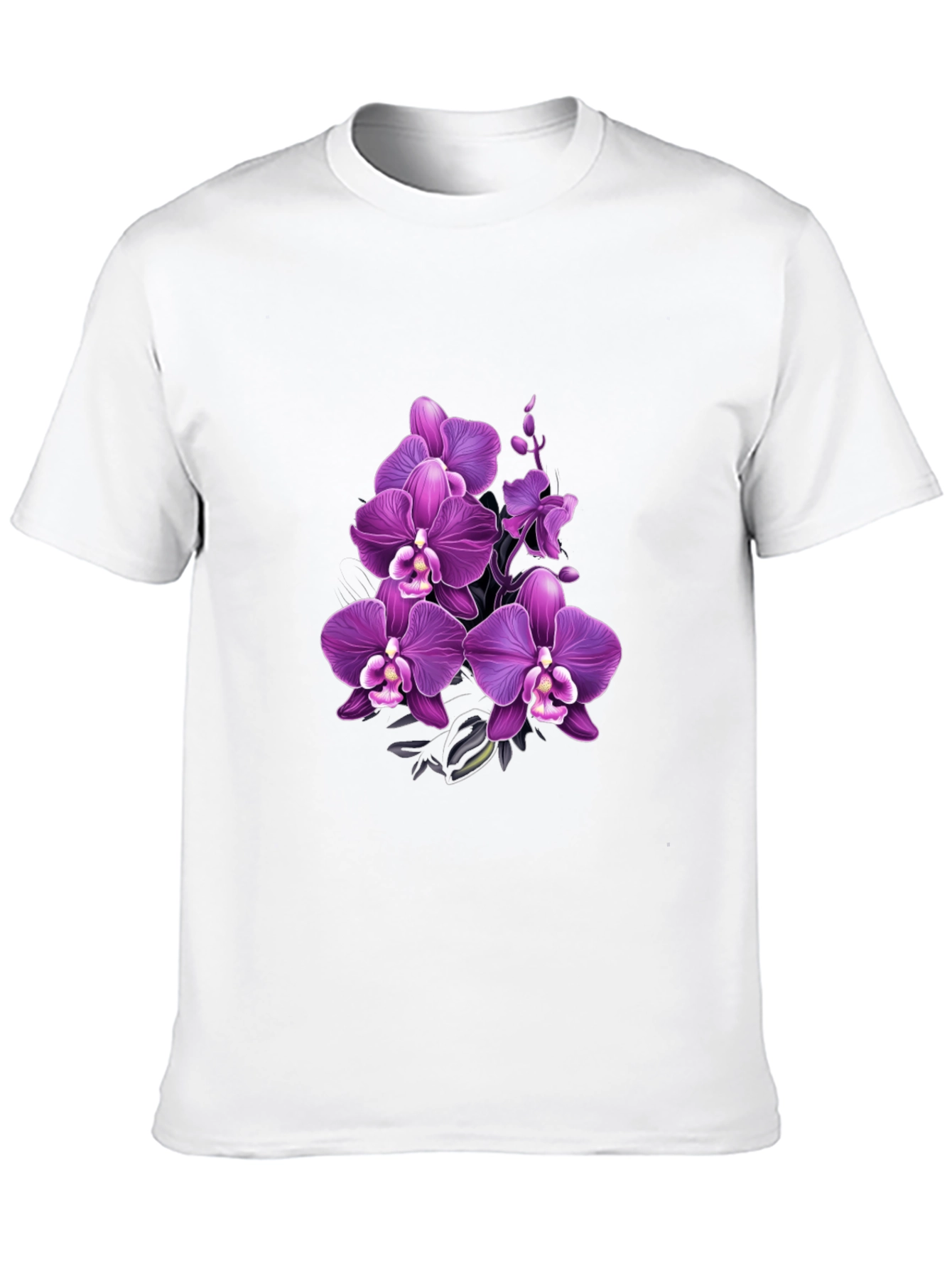 Orchid Graphic Black T-Shirt