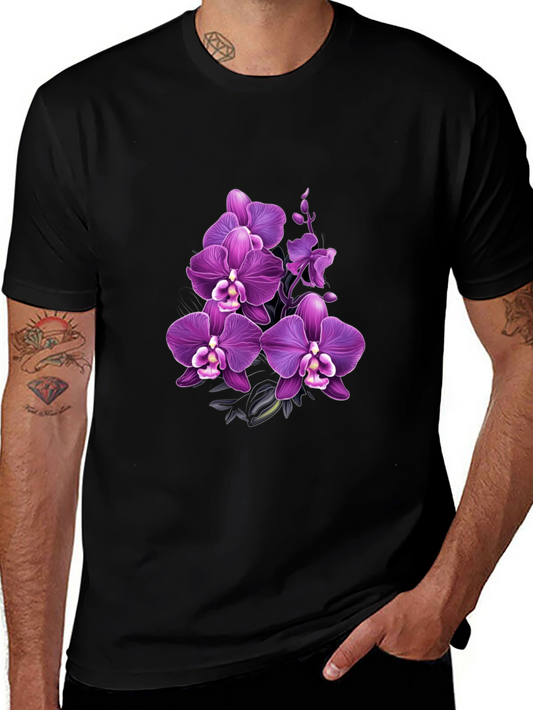 Orchid Graphic Black T-Shirt