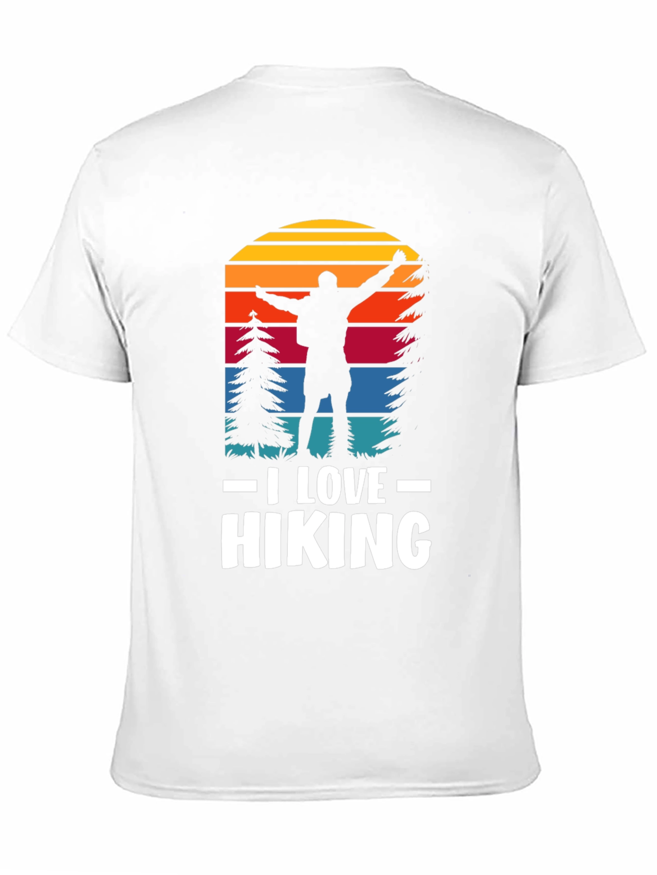 I Love Hiking Black Graphic Tee