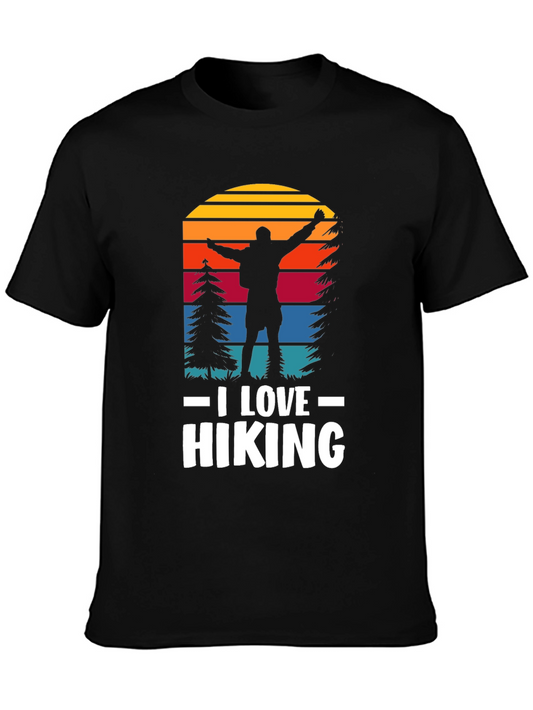 I Love Hiking Black Graphic Tee