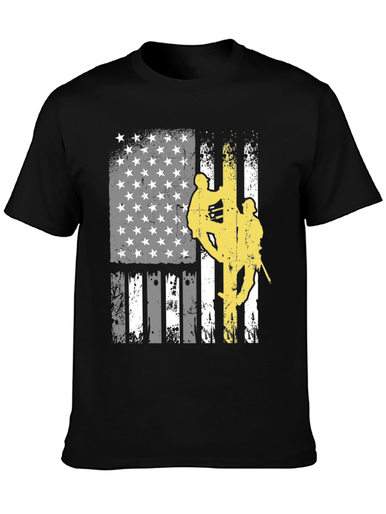 Lineman American Flag Graphic T-Shirt