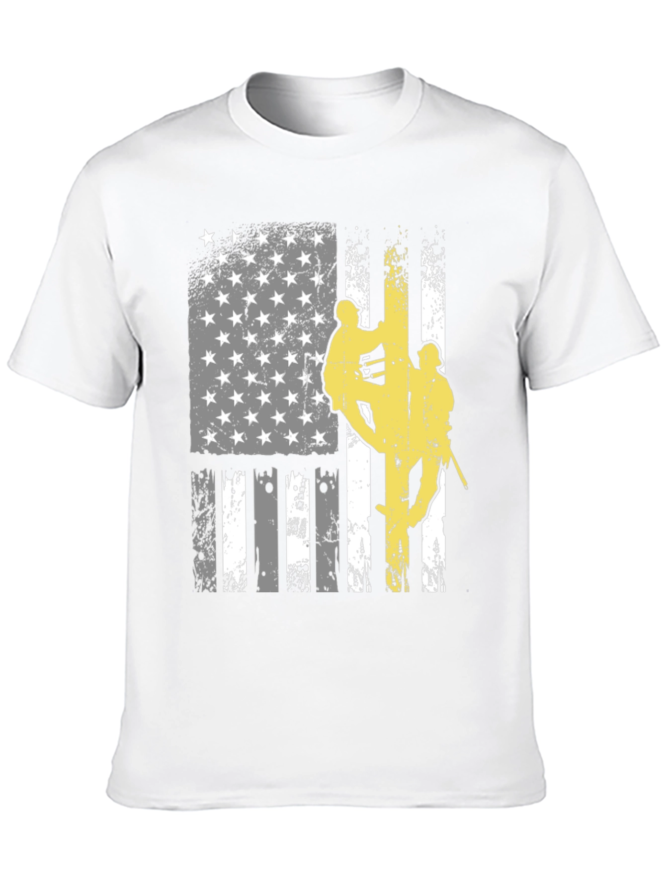 Lineman American Flag Graphic T-Shirt
