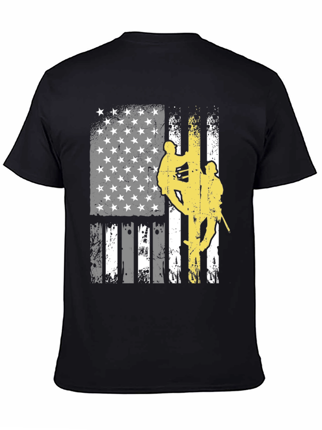 Lineman American Flag Graphic T-Shirt