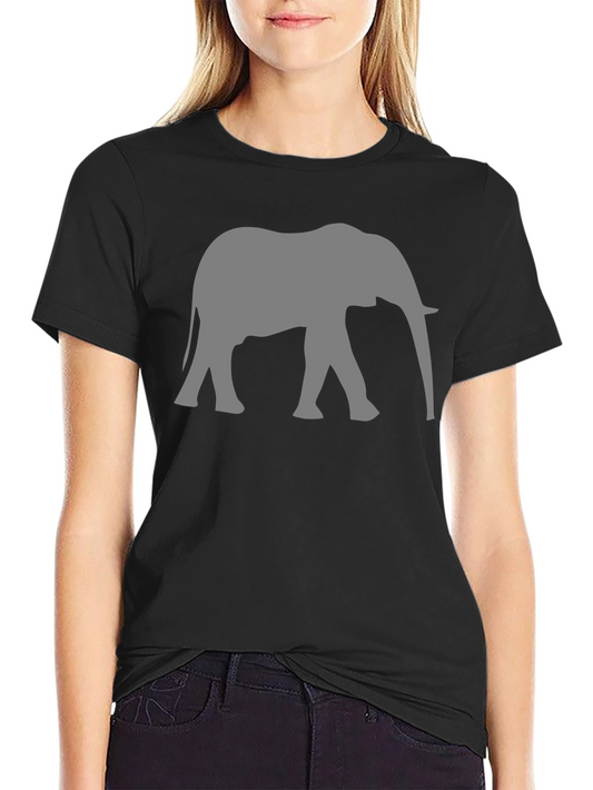 Elephant Graphic Tee - Black Cotton Comfort