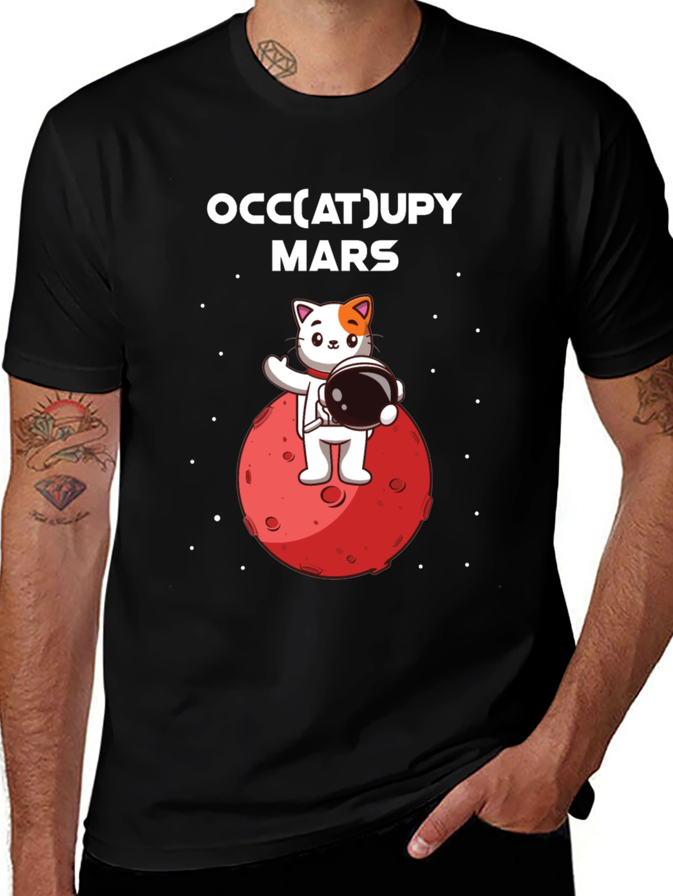 Occupy Mars Cat Graphic Tee