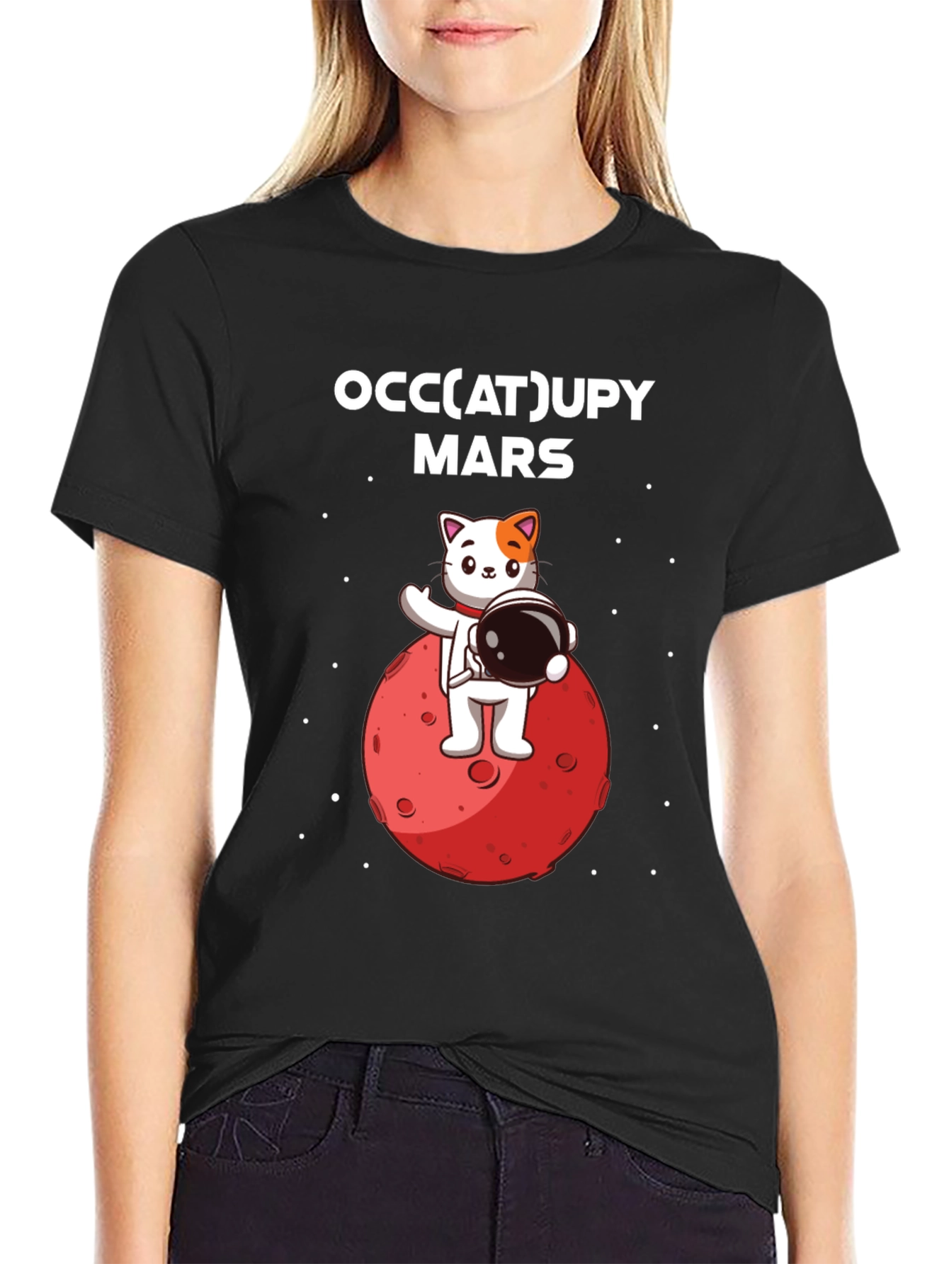 Occupy Mars Cat Graphic Tee