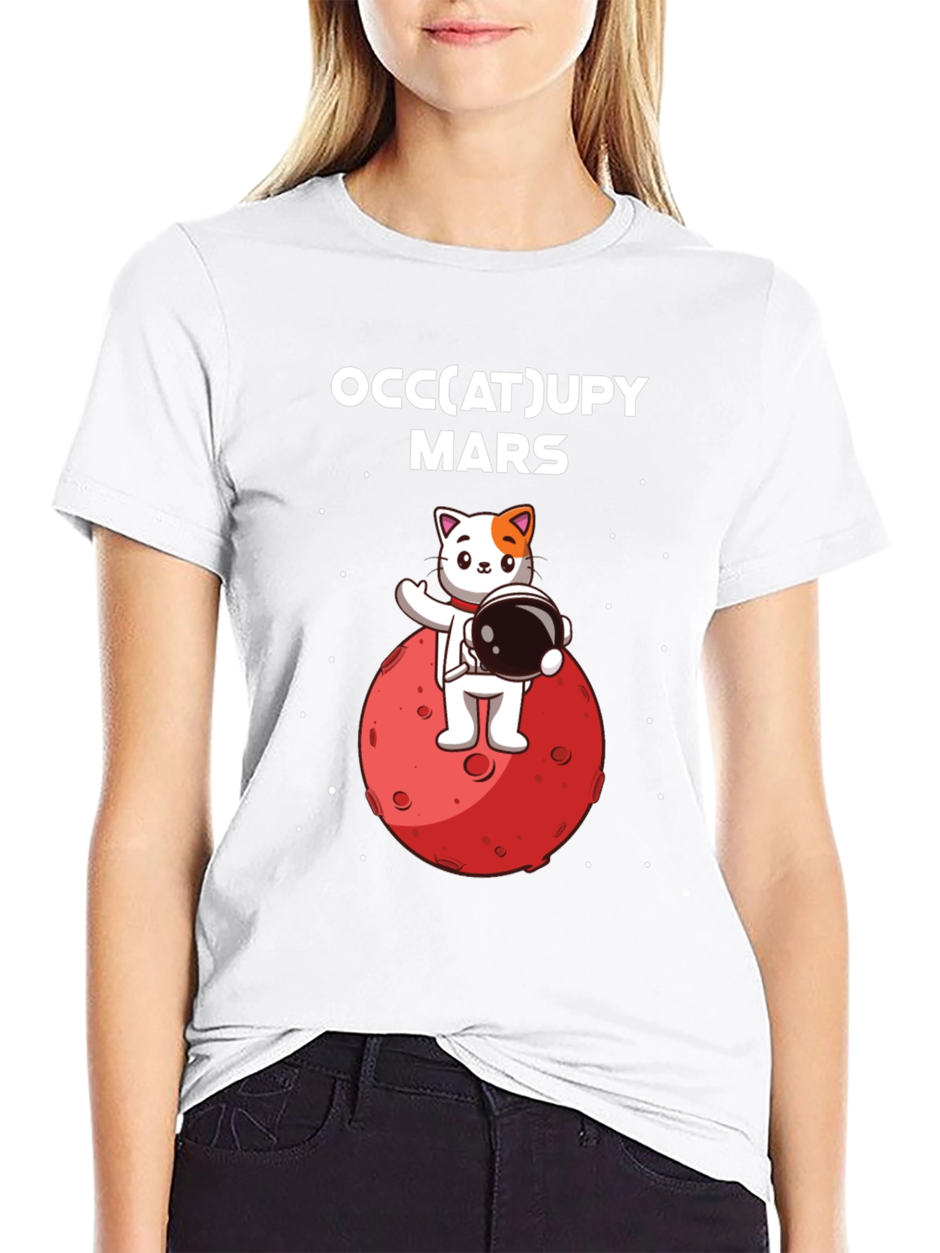 Occupy Mars Cat Graphic Tee