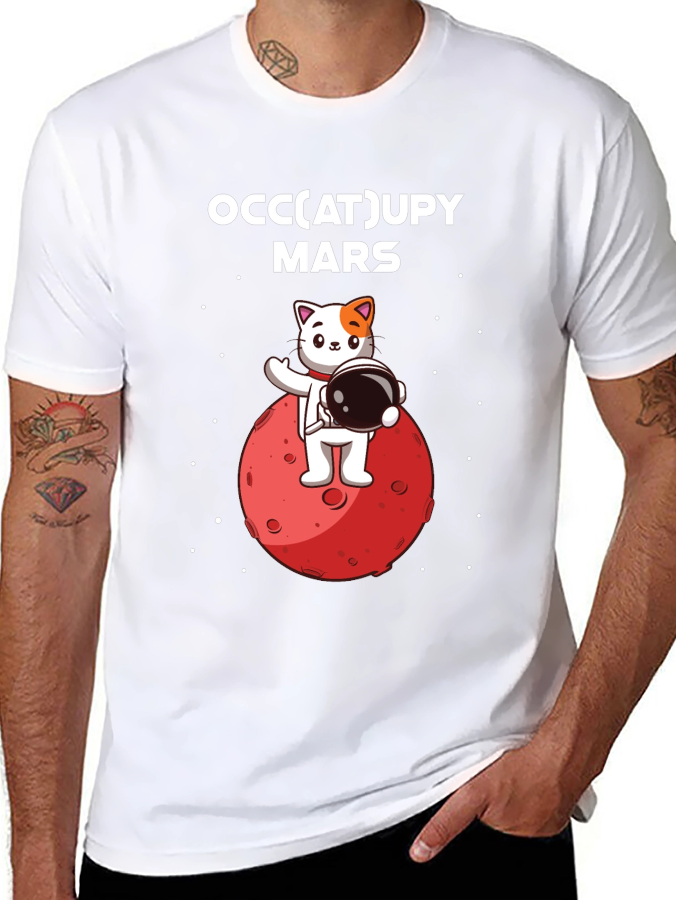 Occupy Mars Cat Graphic Tee