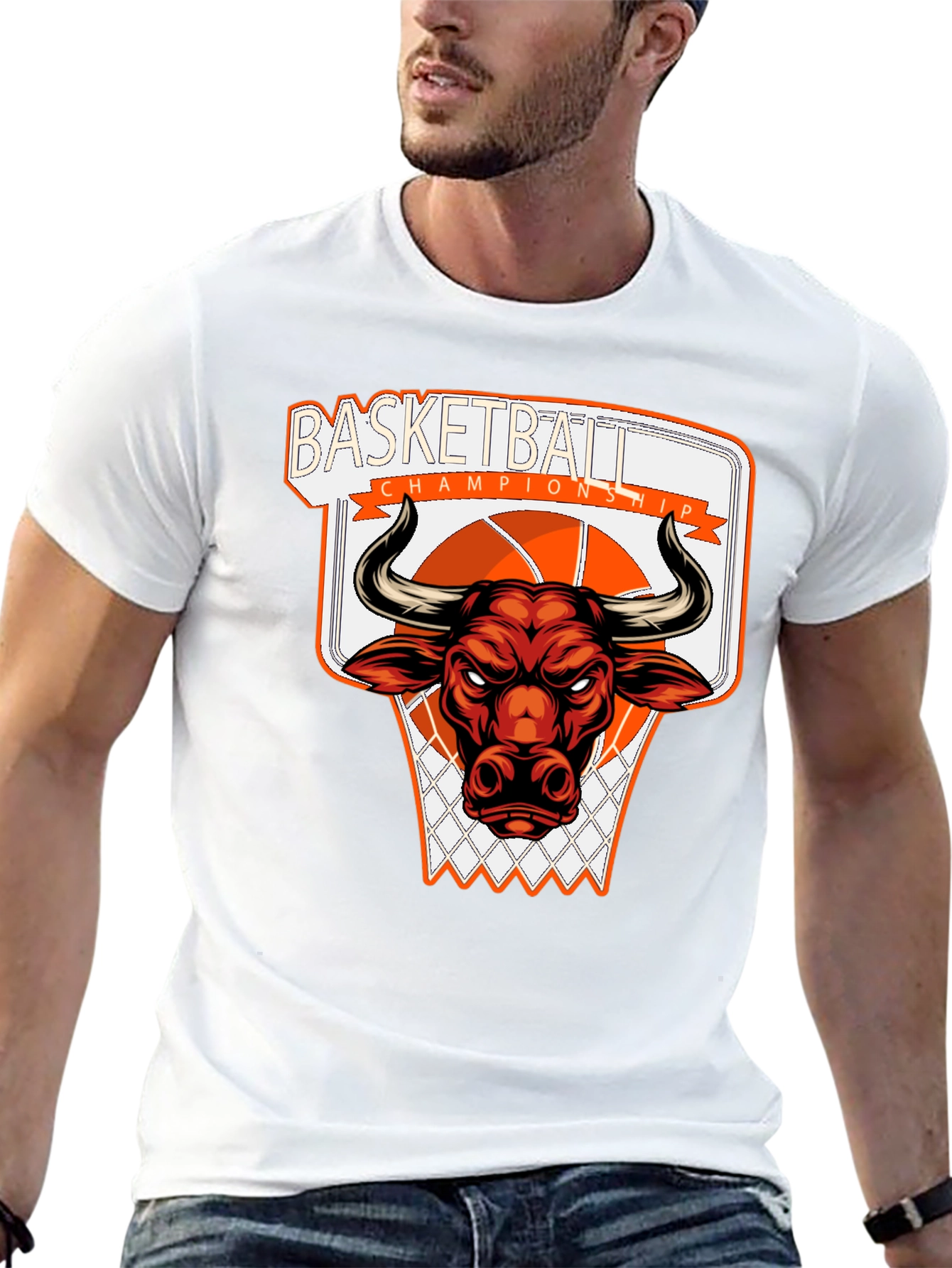 Basketball Championship Bull T-Shirt