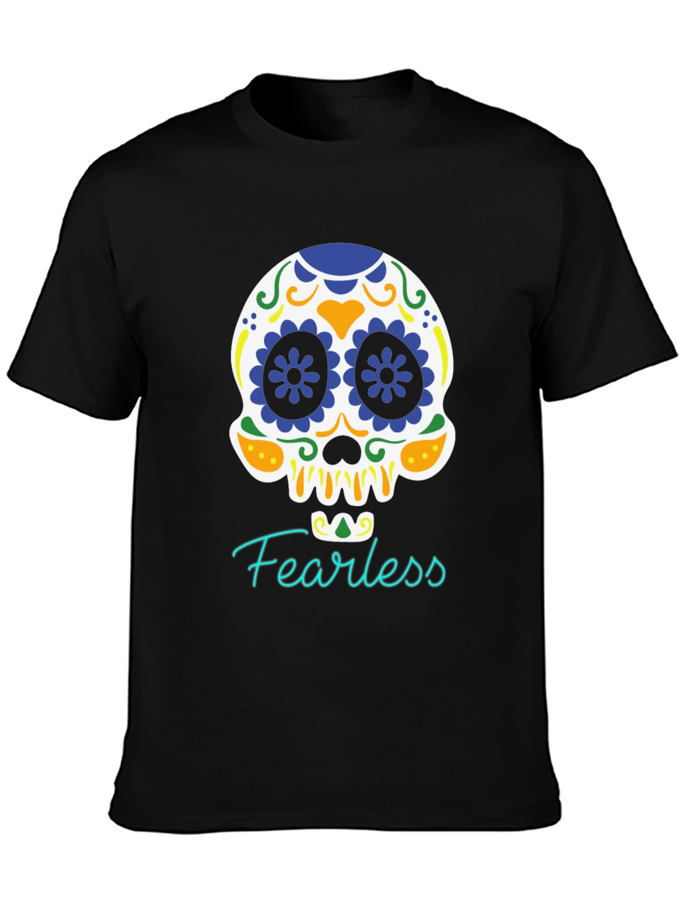Fearless Sugar Skull Graphic T-Shirt