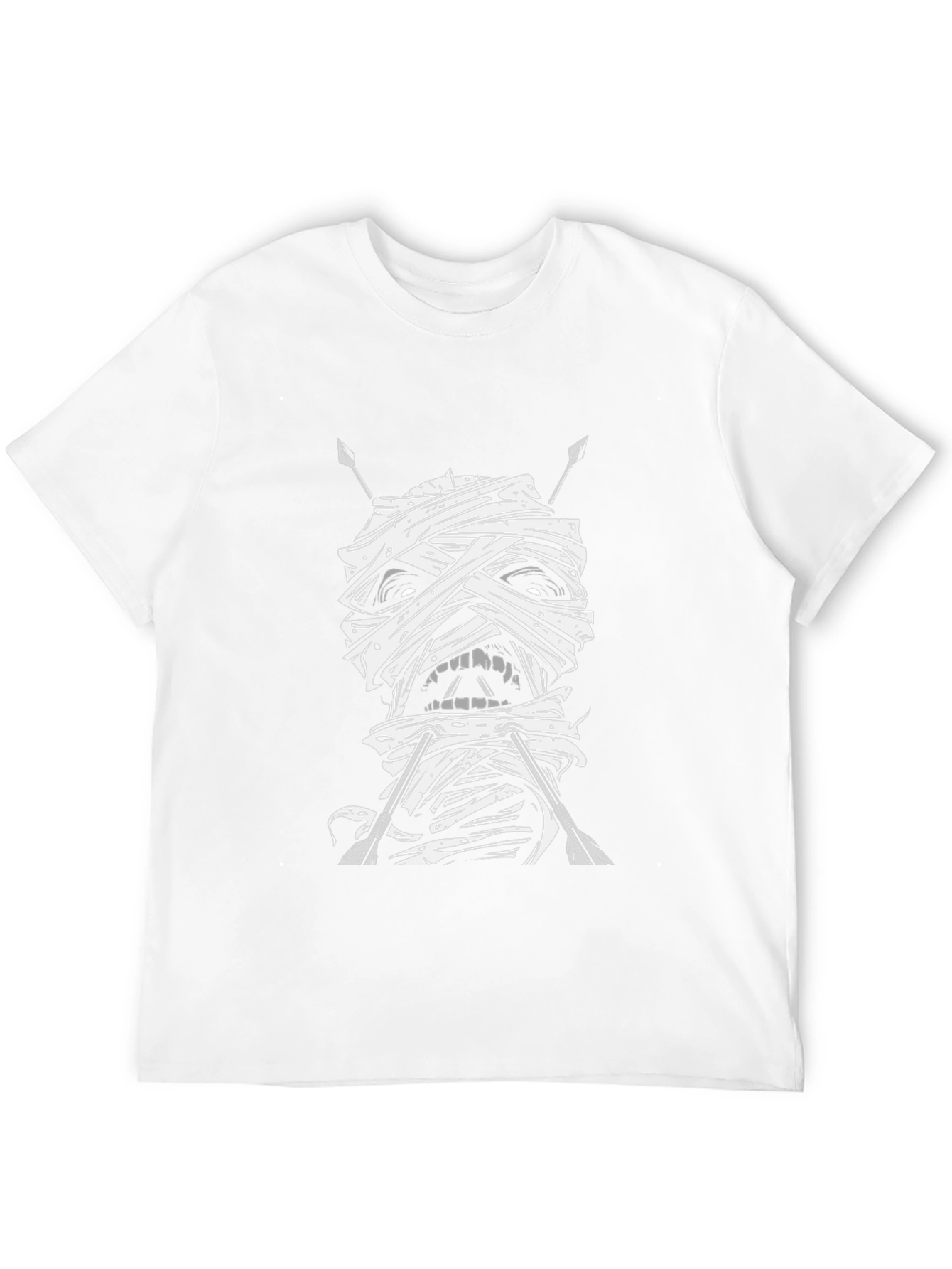 Mummy Head Graphic T-Shirt - Black