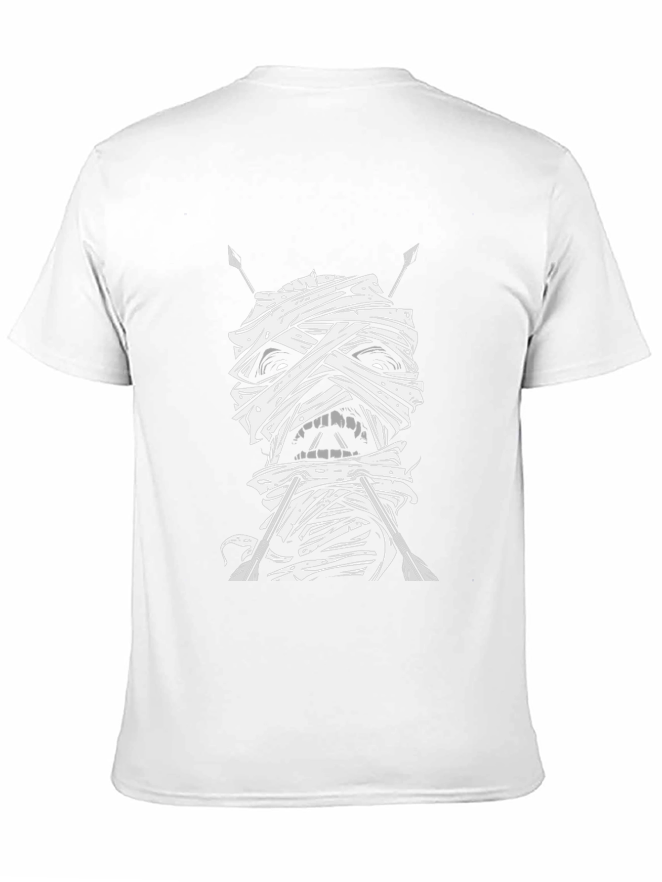 Mummy Head Graphic T-Shirt - Black