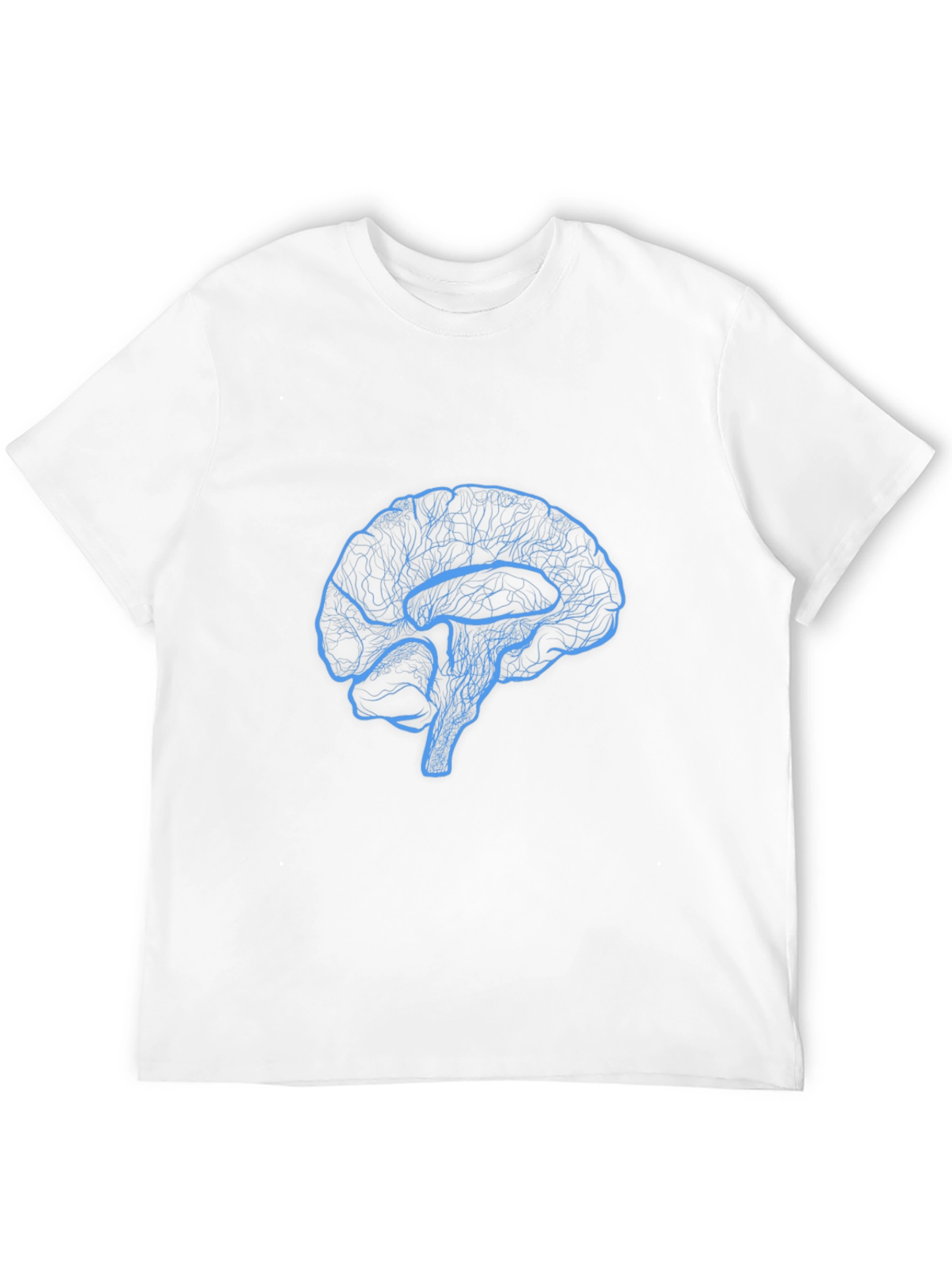 Brain Graphic Tee - Black Cotton T-Shirt