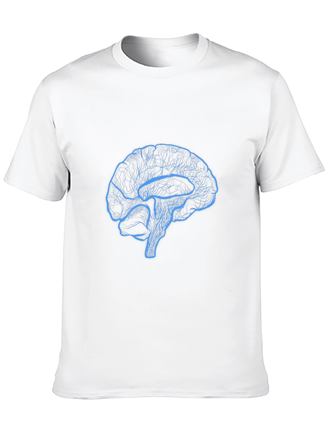 Brain Graphic Tee - Black Cotton T-Shirt