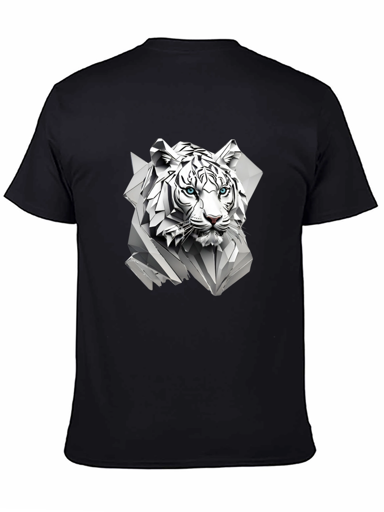 Geometric Tiger Graphic Tee - Modern Style