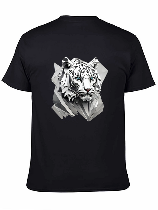Geometric Tiger Graphic Tee - Modern Style