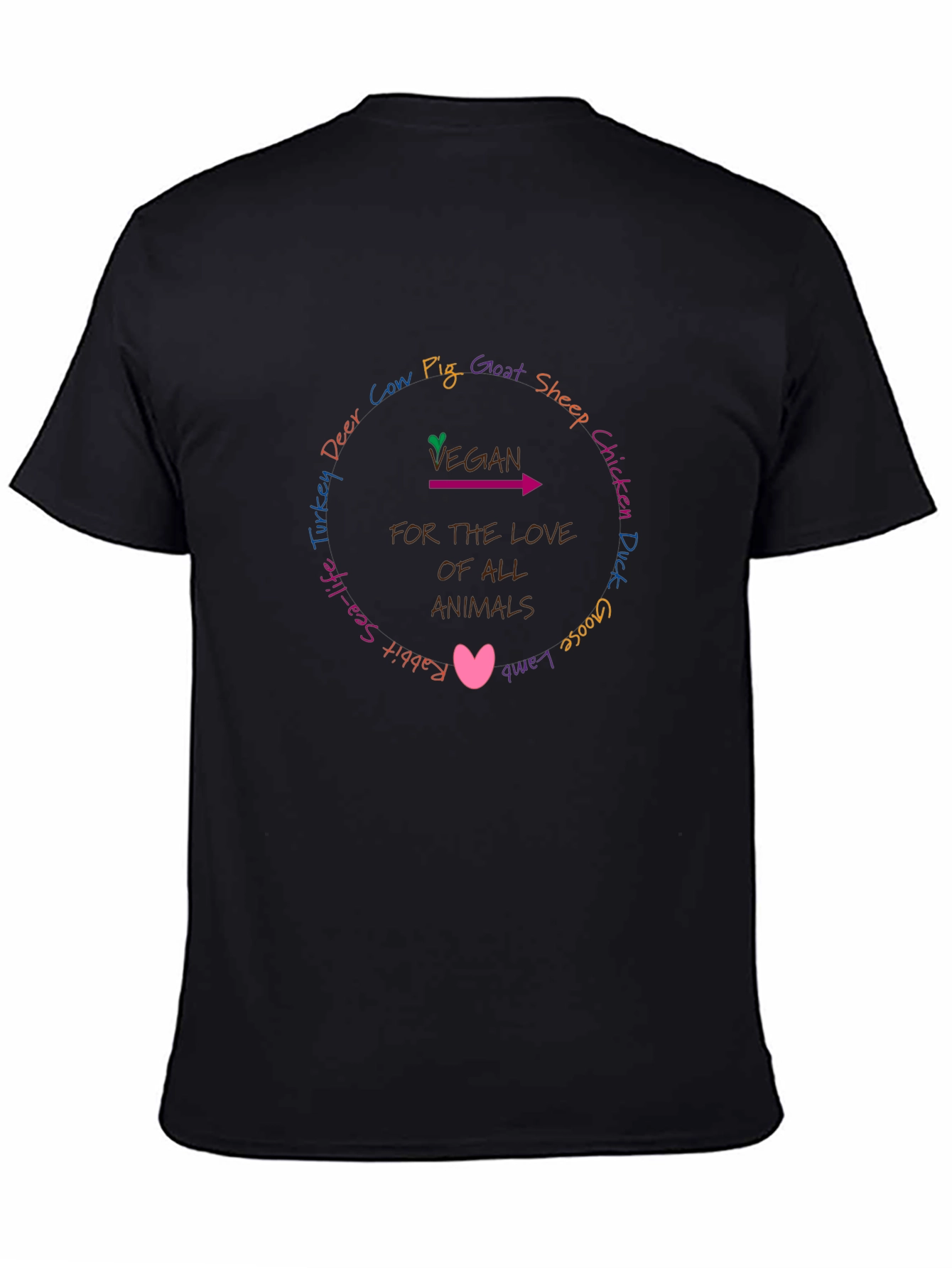 Vegan For The Love Of All Animals T-Shirt