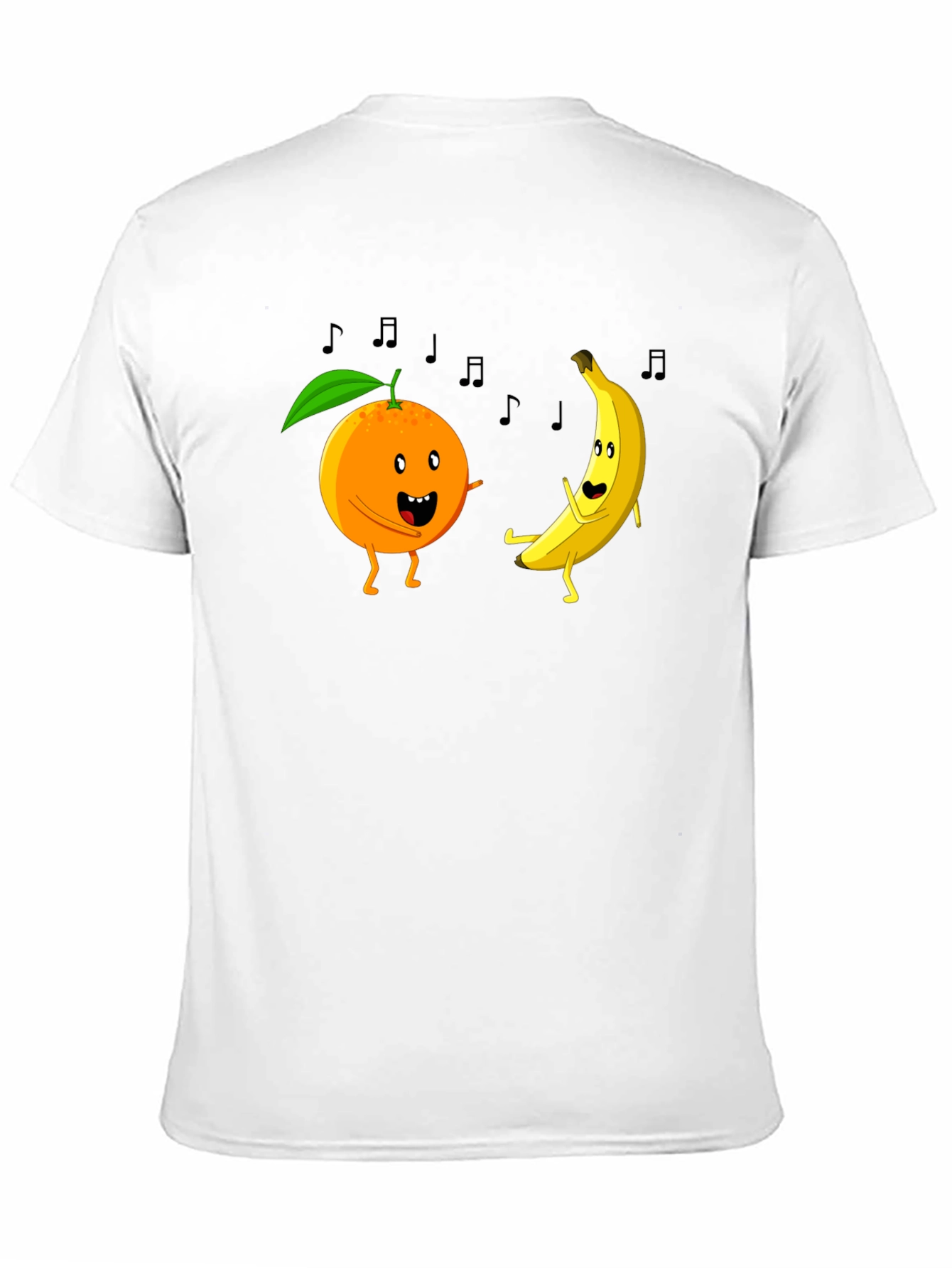 Dancing Fruits Graphic Tee - Black Cotton T-Shirt