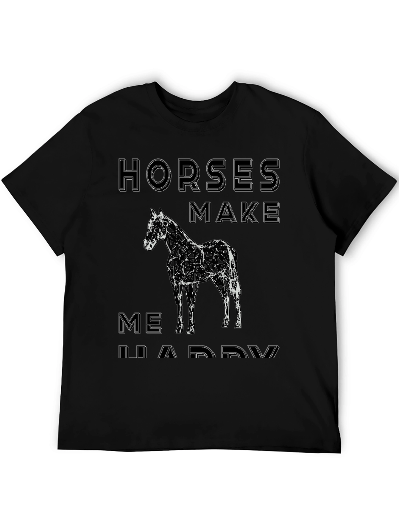 Horses Make Me Happy Graphic T-Shirt