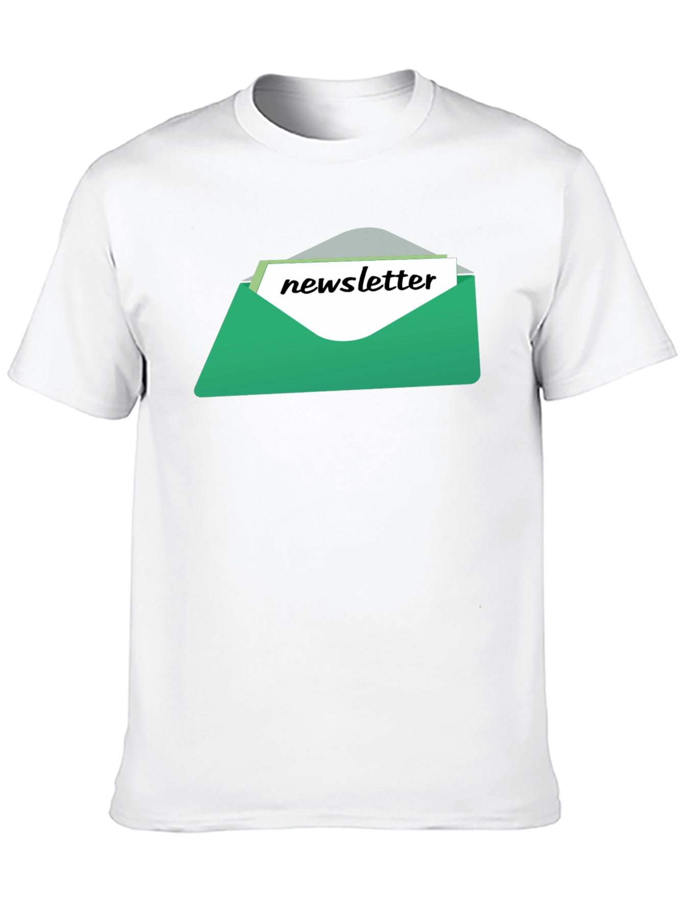 Newsletter Graphic Tee - Black Cotton T-Shirt