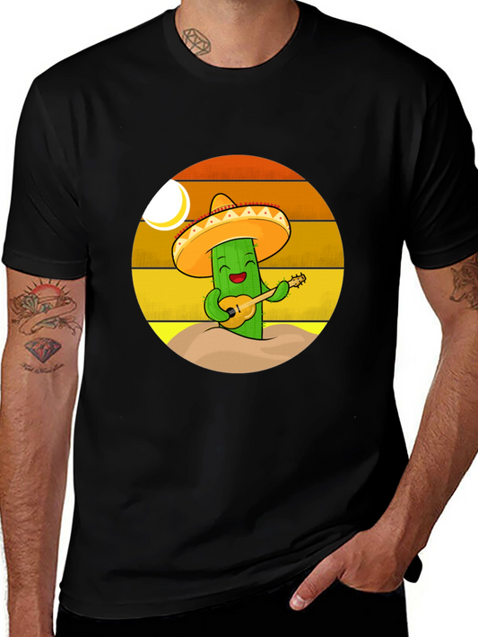 Cactus Mariachi T-Shirt - Playful Desert Vibes