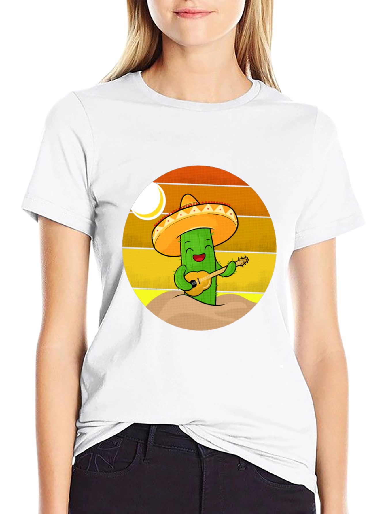 Cactus Mariachi T-Shirt - Playful Desert Vibes