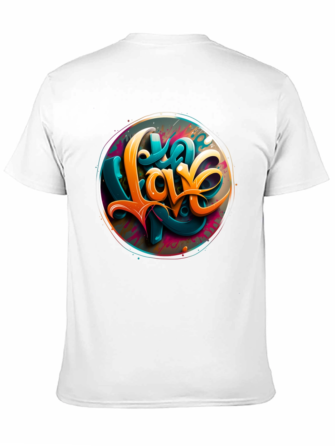 Love Graphic Print Black T-Shirt