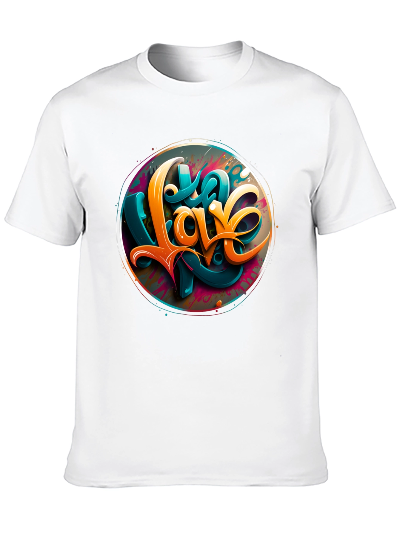 Love Graphic Print Black T-Shirt