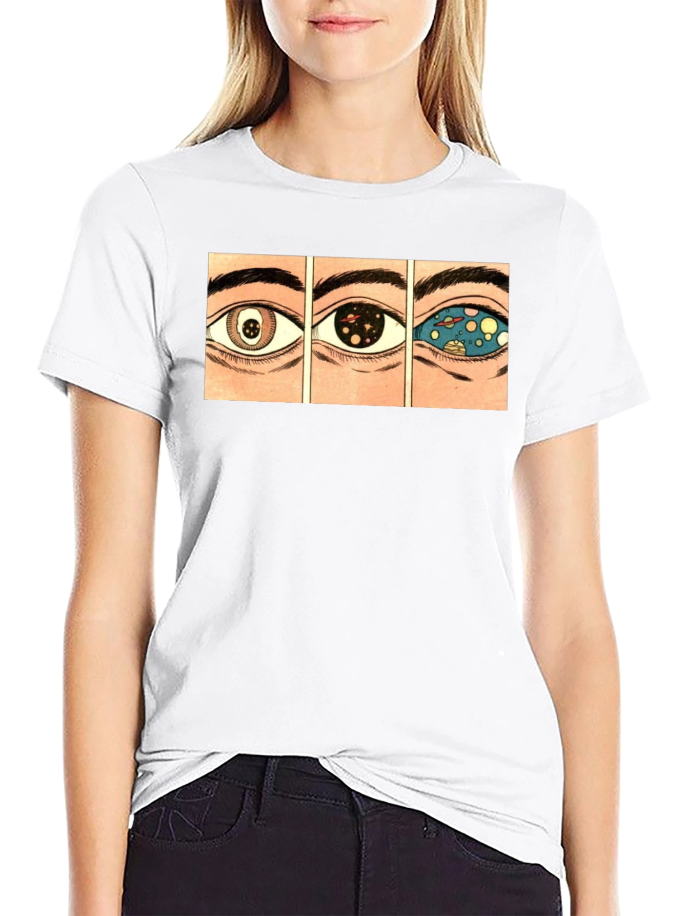Cosmic Eye Graphic Tee - Black T-Shirt