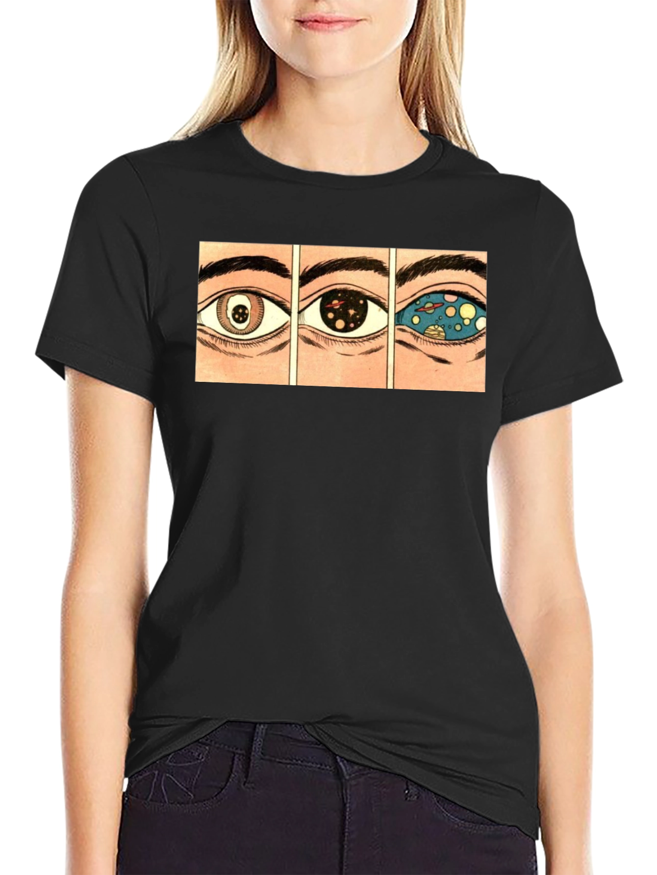 Cosmic Eye Graphic Tee - Black T-Shirt