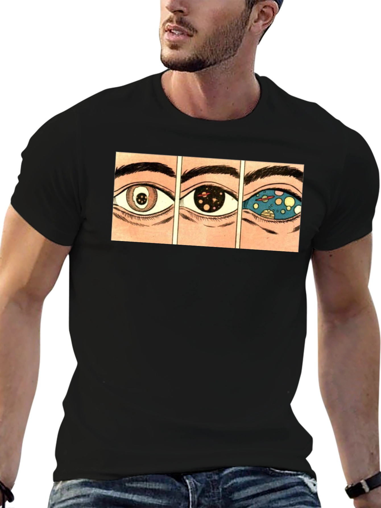 Cosmic Eye Graphic Tee - Black T-Shirt