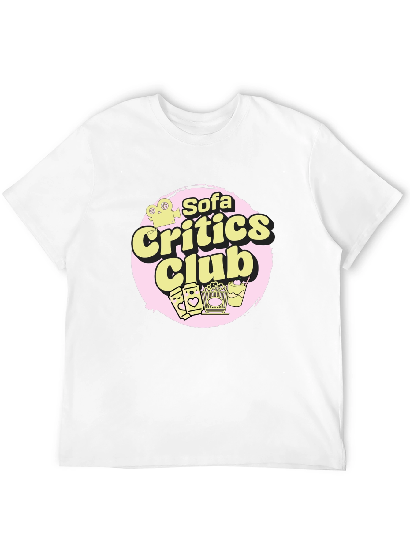 Sofa Critics Club Black T-Shirt - Movie Buff Apparel