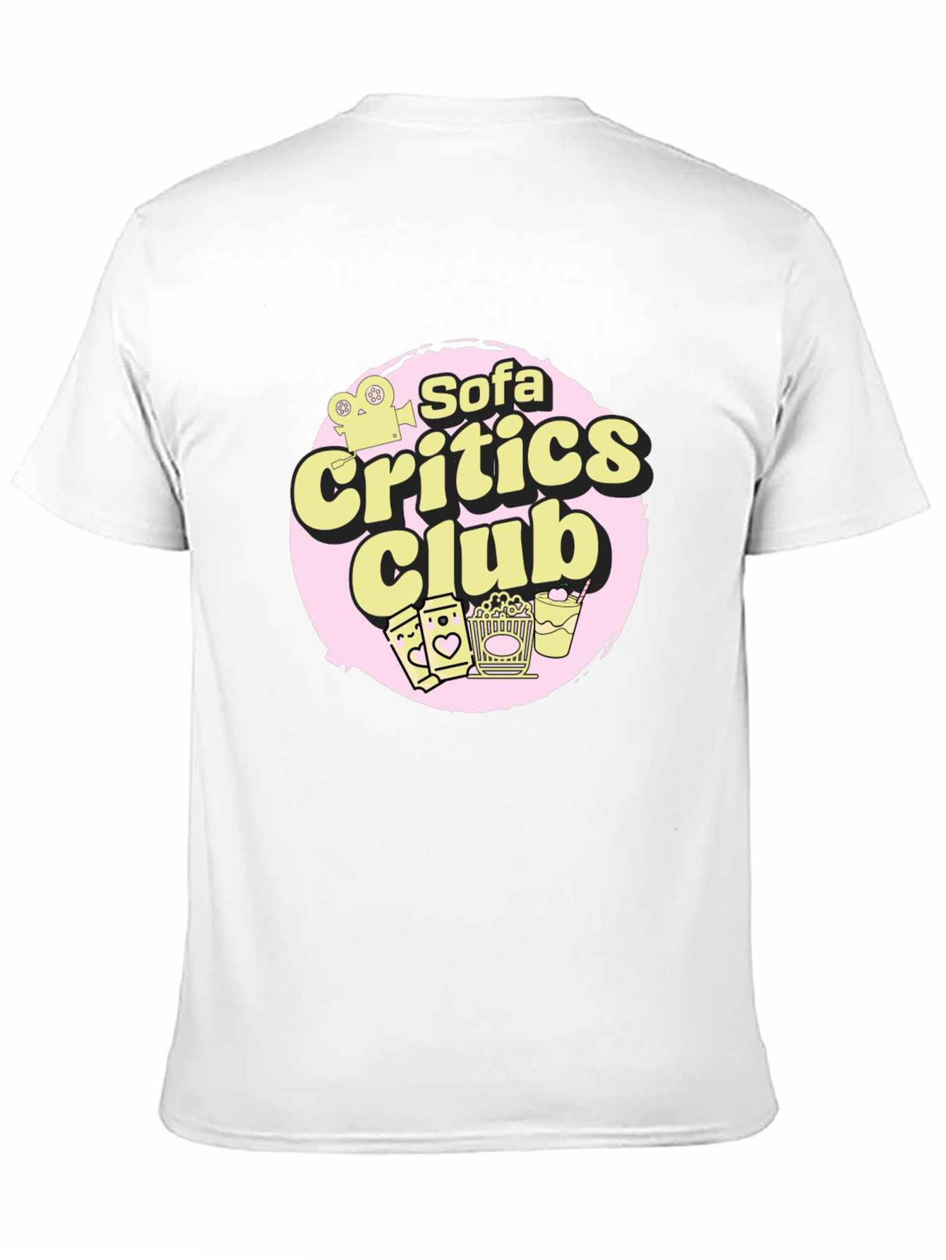 Sofa Critics Club Black T-Shirt - Movie Buff Apparel