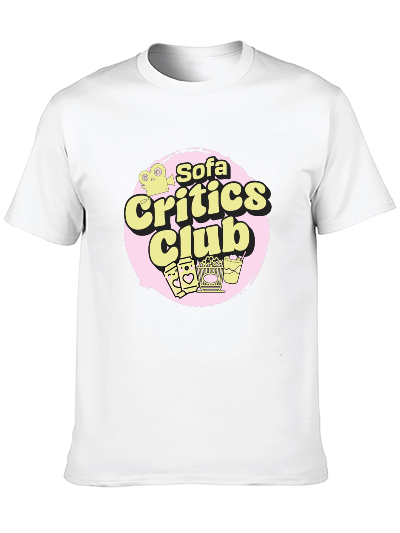 Sofa Critics Club Black T-Shirt - Movie Buff Apparel