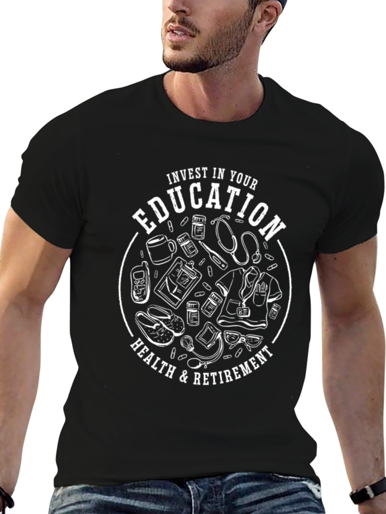 Invest in Your Education Black T-Shirt
